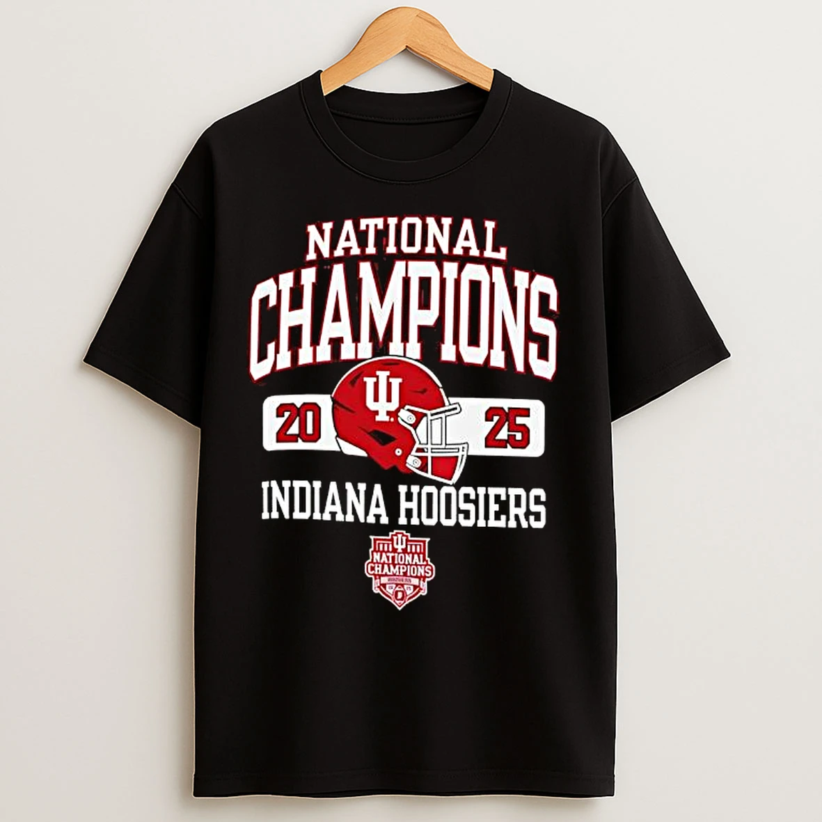 Classic Champion Indiana Hoosiers 2025 Cfp National Champions Logo T Shirts