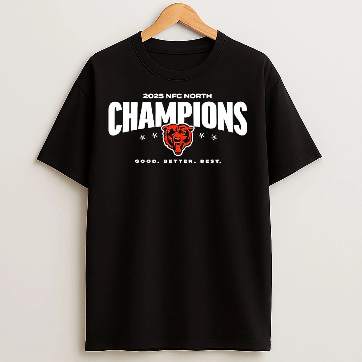 Classic Chicago Bears 2025 Nfc North Champions Good Better Best T Shirts