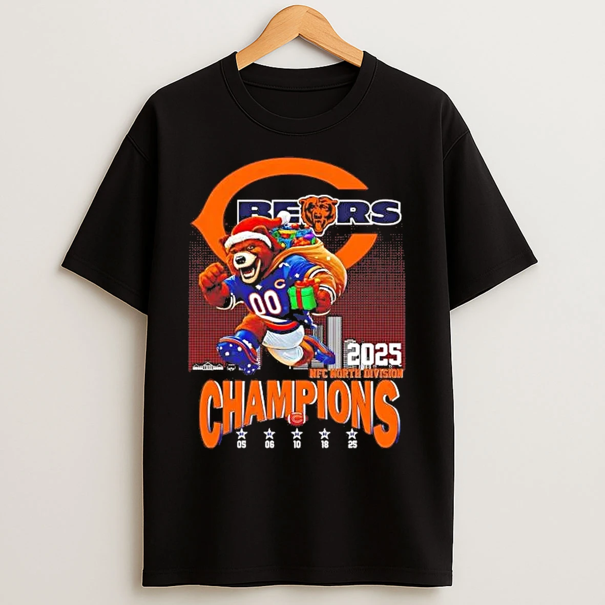 Classic Chicago Bears 2025 Nfc North Champions Bear Bring Gift T Shirts