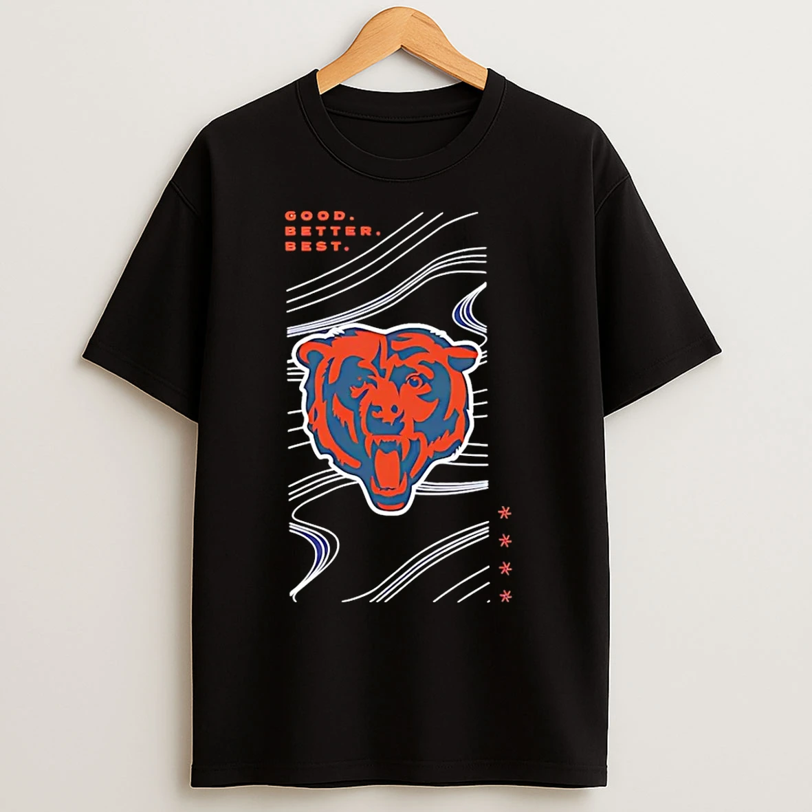 Classic Chicago Bears 2025 Nfl Playoffs Good Better Best Logo T Shirts