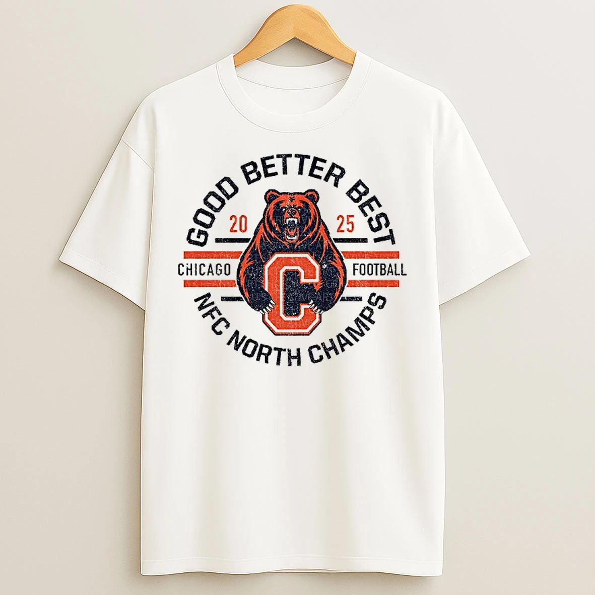 Classic Chicago Bears Football Playoffs 2025 Good Better Best Nfc North Champs T Shirts
