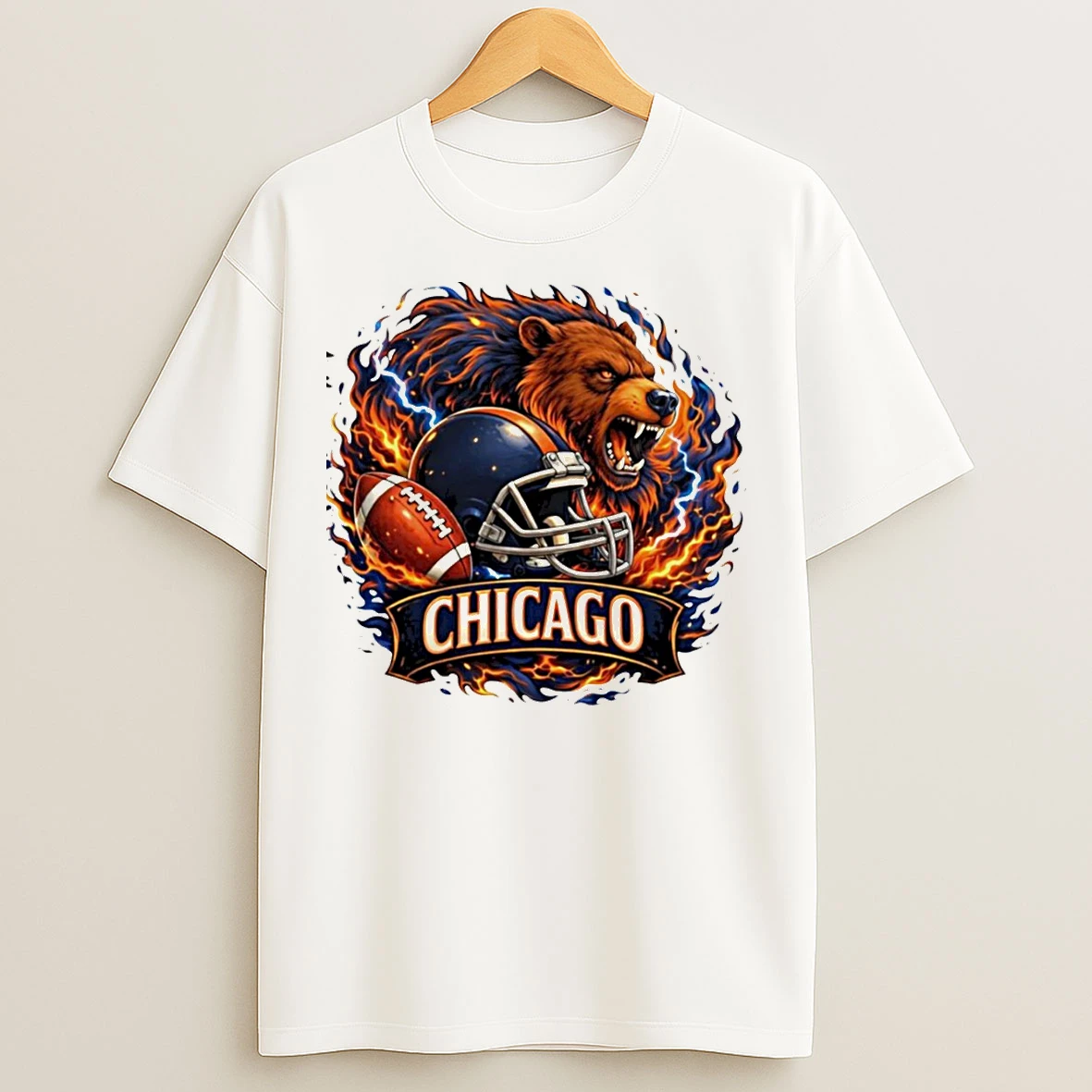 Classic Chicago Bears Football Helmet Da Bears Logo 2026 T Shirts