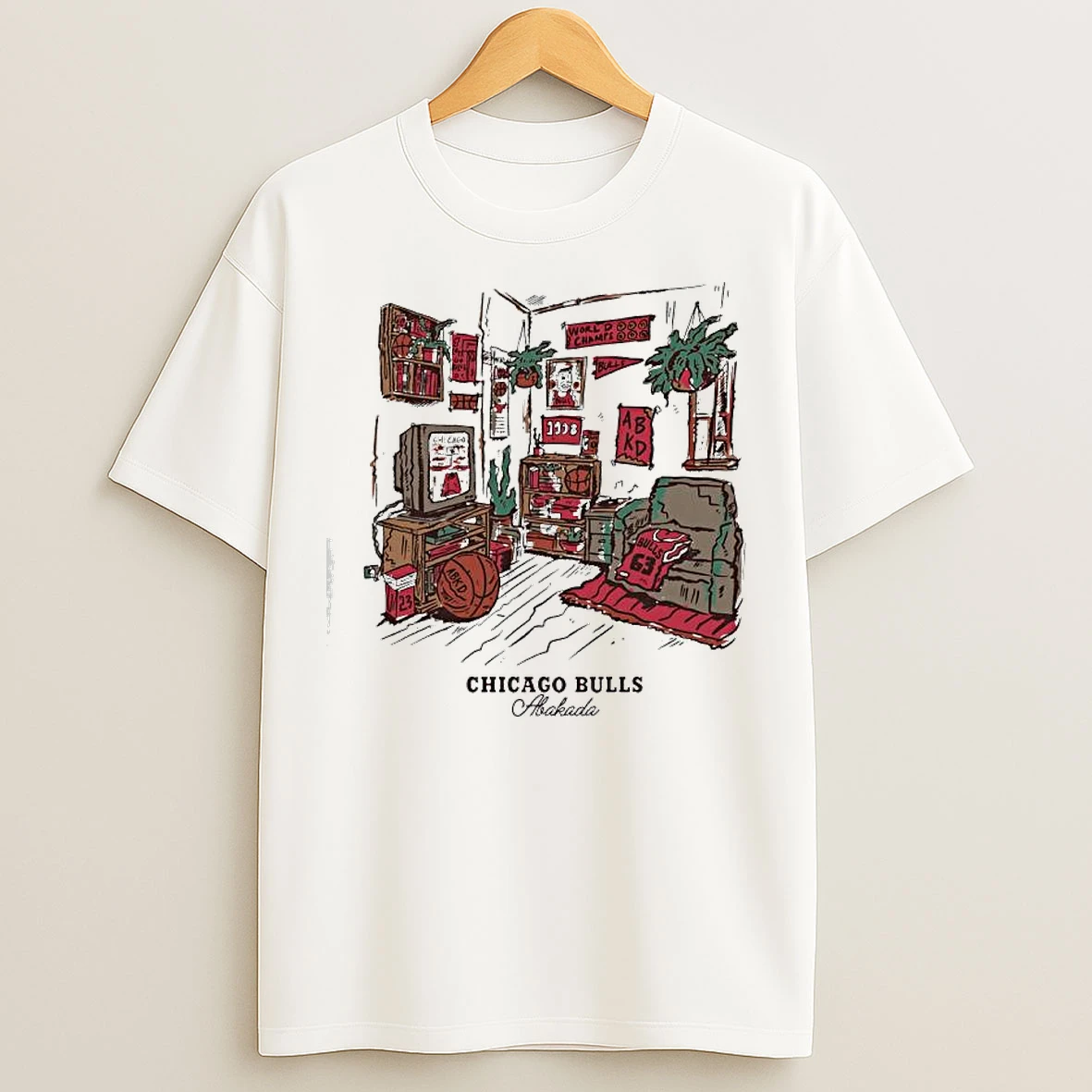 Classic Chicago Bulls Abakada Collab Graphic T Shirts