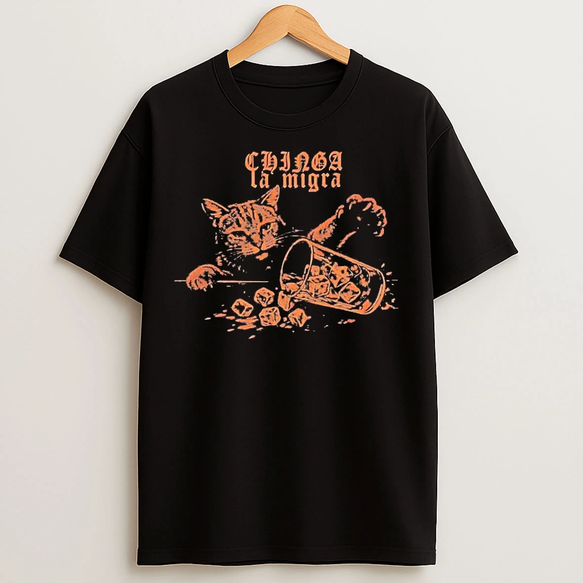 Classic Chinga La Migra Cat Anti Ice T Shirts
