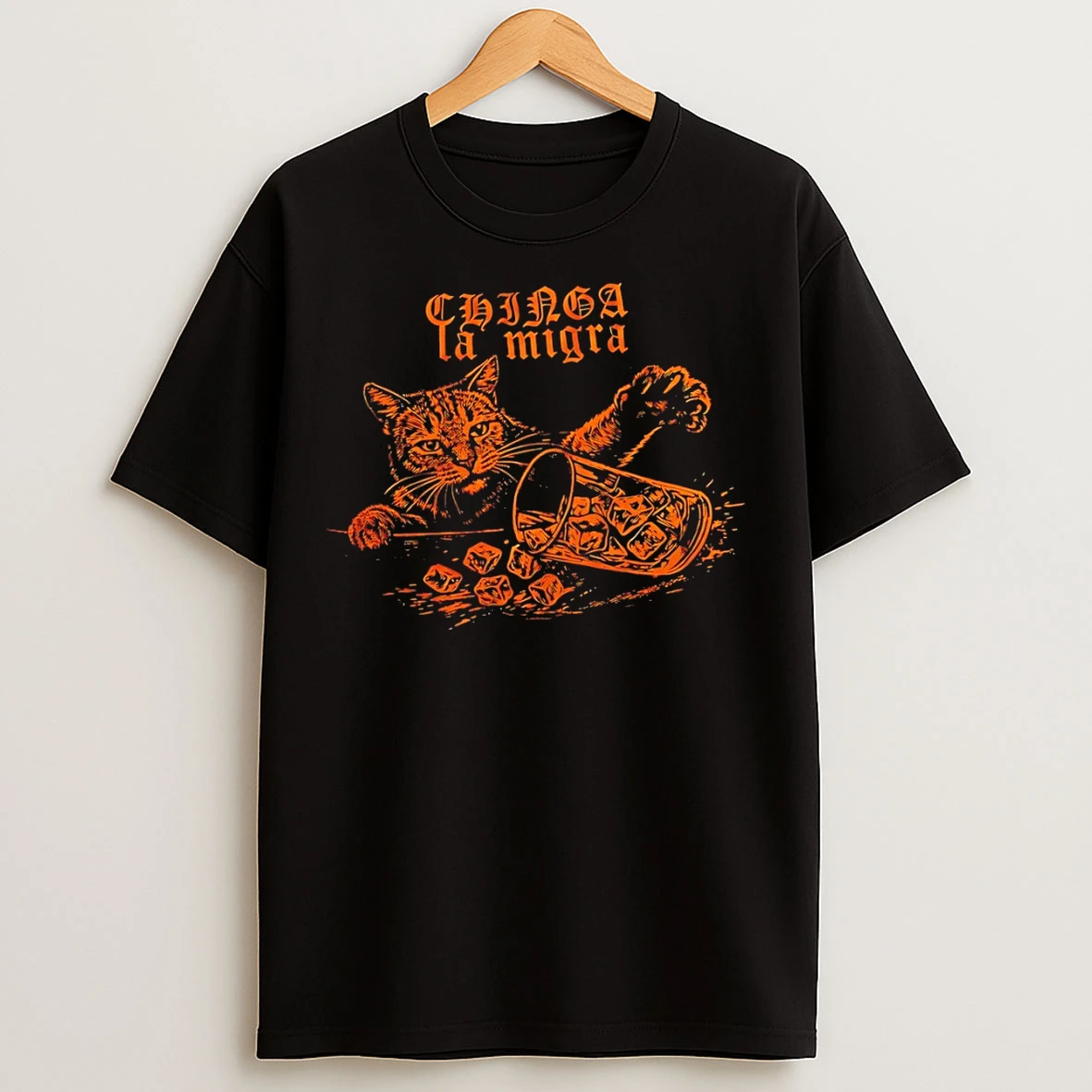 Classic Chinga La Migra Cat Anti Ice Political Protest T Shirts