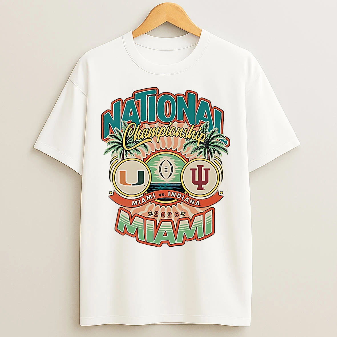 Classic College Football Playoff 2026 National Championship Miami Vs Indiana Matchup T Shirts