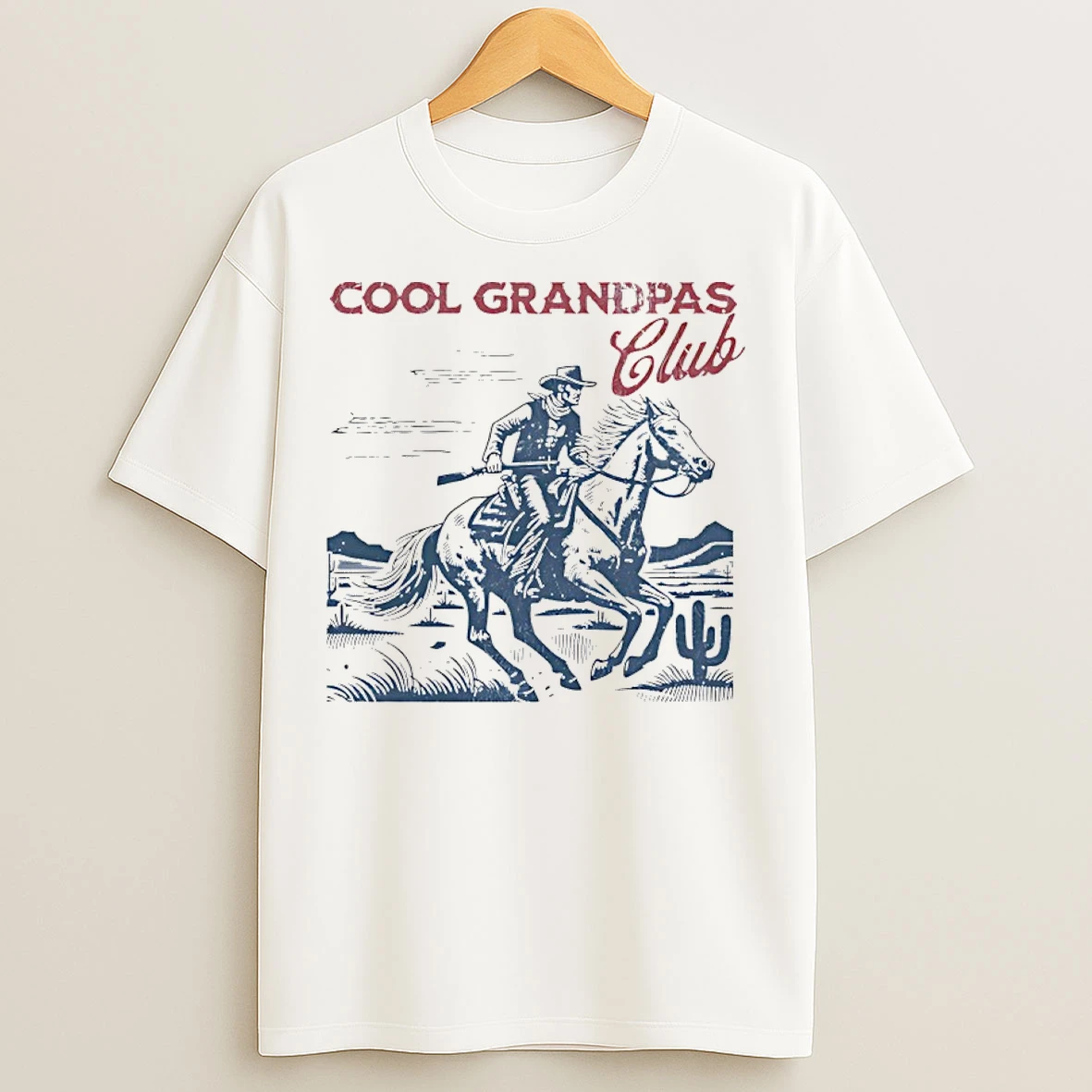 Classic Cowboy Cool Grandpas Club Retro T Shirts