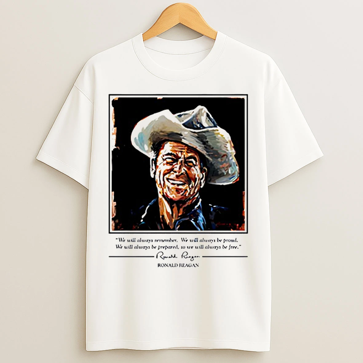 Classic Cowboy Ronald Reagan Vintage T Shirts