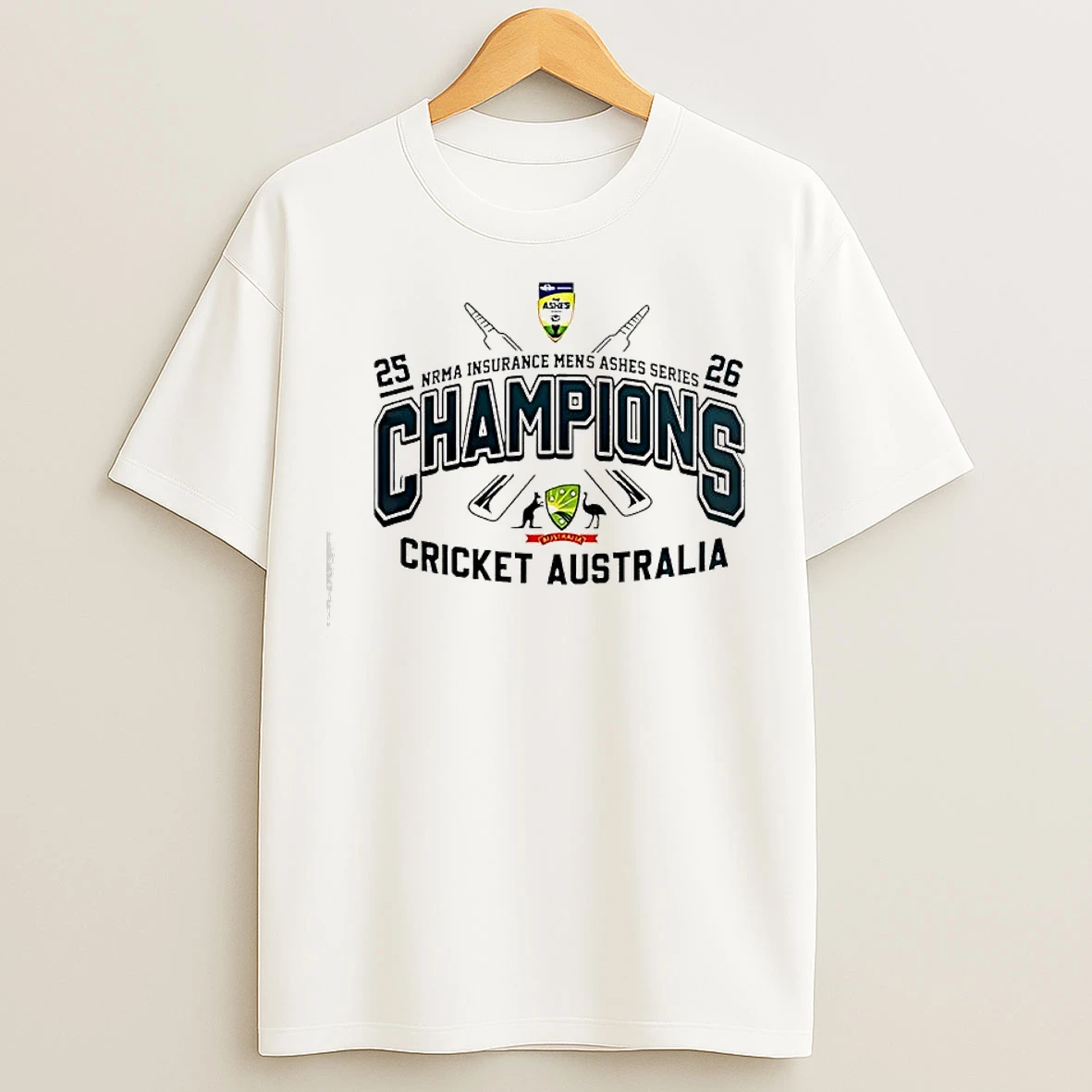 Classic Cricket Australian Nrma Insurance Mens Ashes Series Champions T Shirts