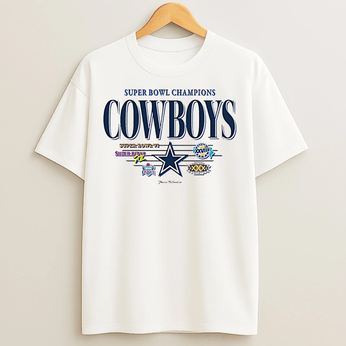 Classic Dallas Cowboys Super Bowl Champions Vi Xl Xxvii Xxviii Xxx Vintage T Shirts