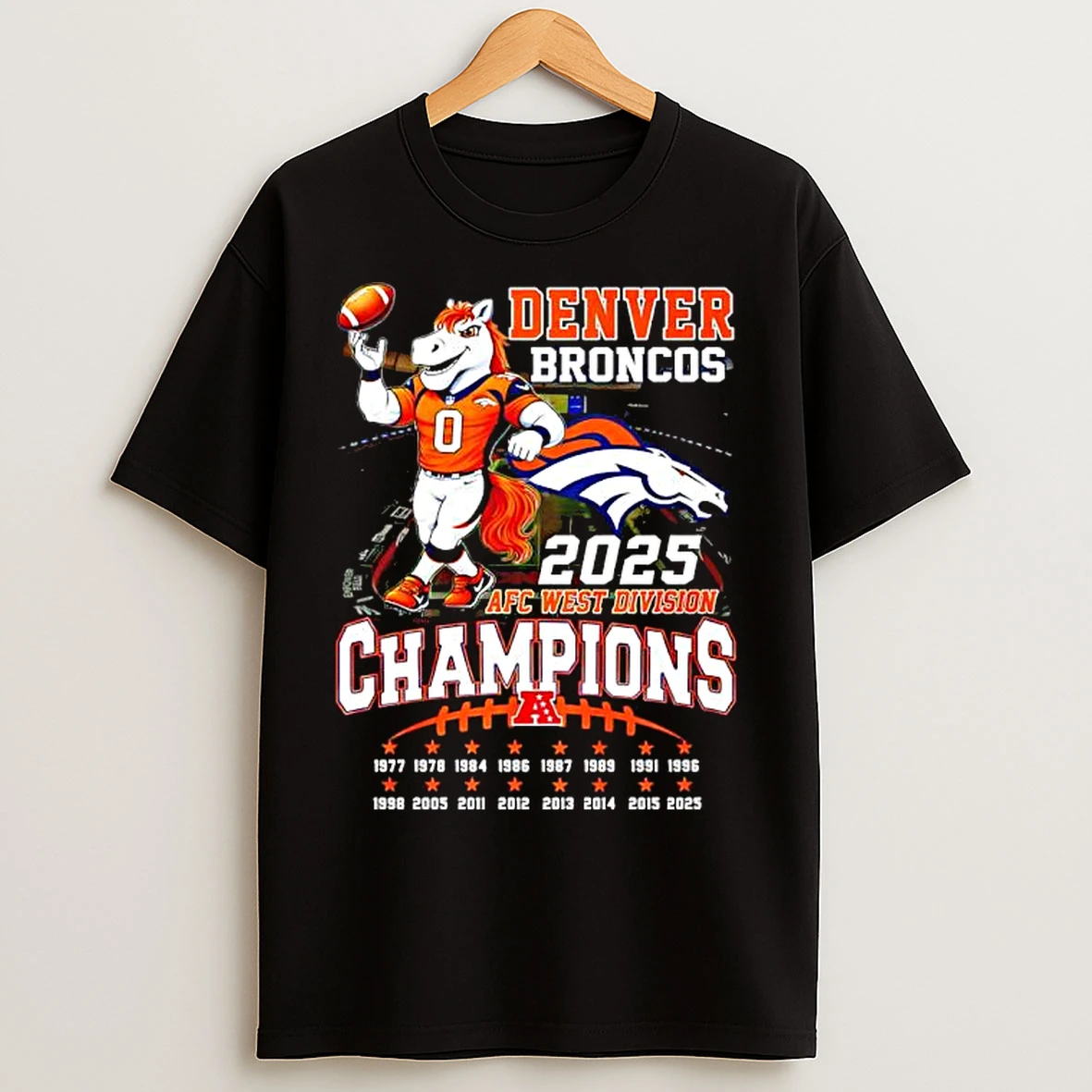 Classic Denver Broncos 2025 Afc West Division Champions Of Years T Shirts