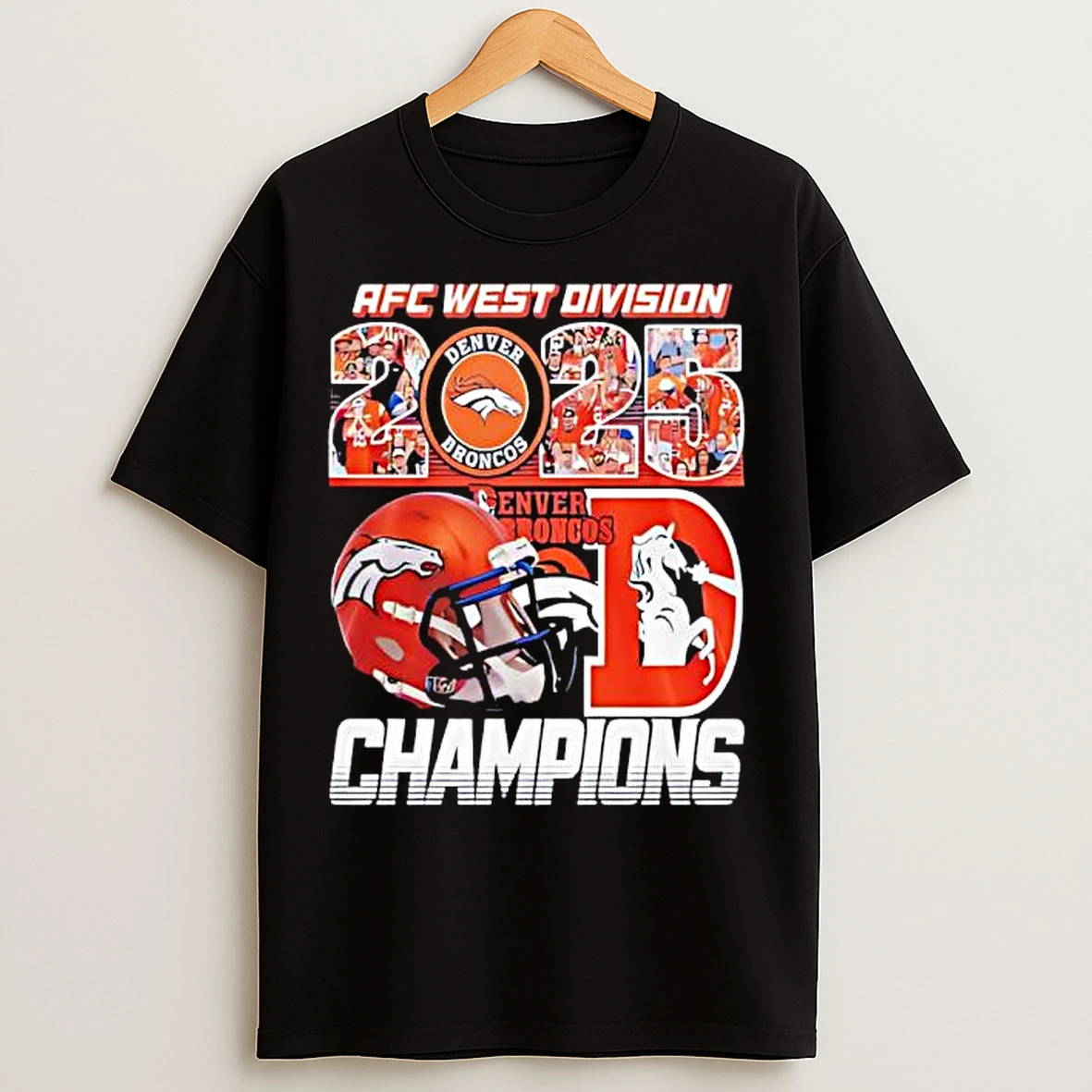 Classic Denver Broncos Afc West Division 2025 Champions T Shirts