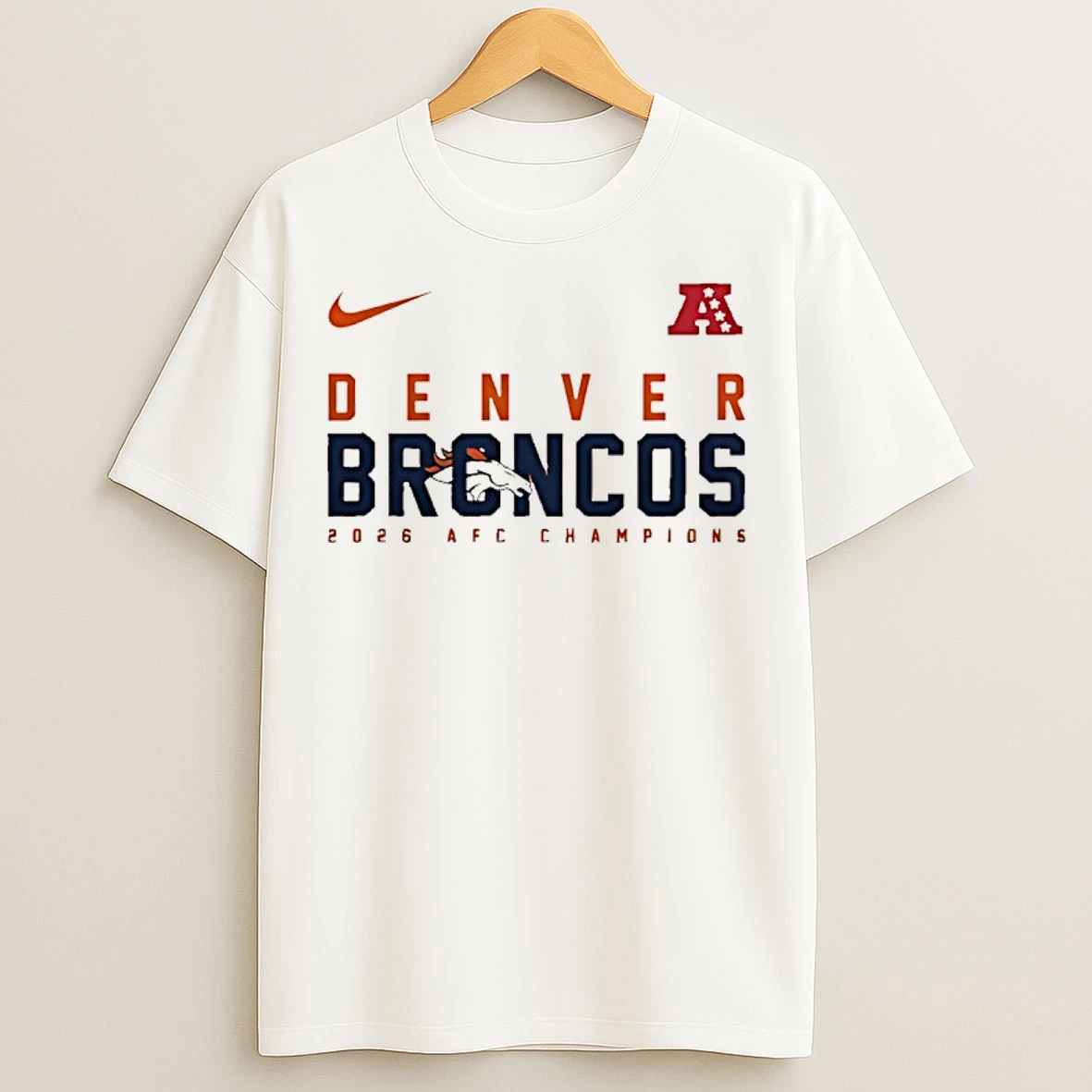 Classic Denver Broncos Football Afc Champions 2026 Super Bowl Logo T Shirts