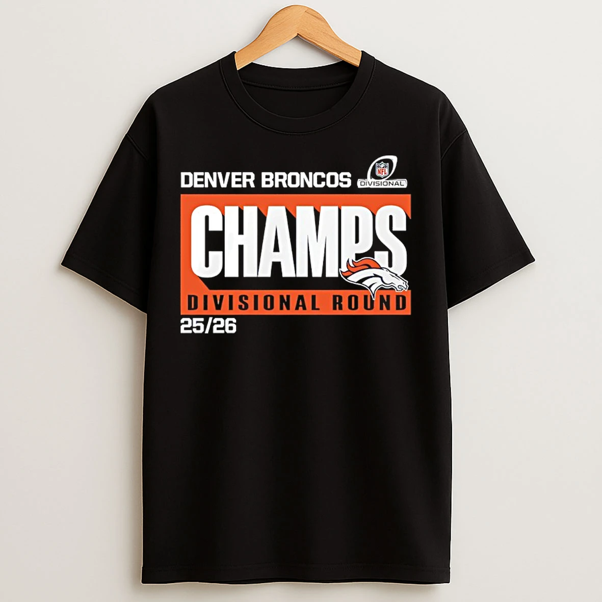 Classic Denver Broncos Football Afc Divisional Round Champions 2026 T Shirts