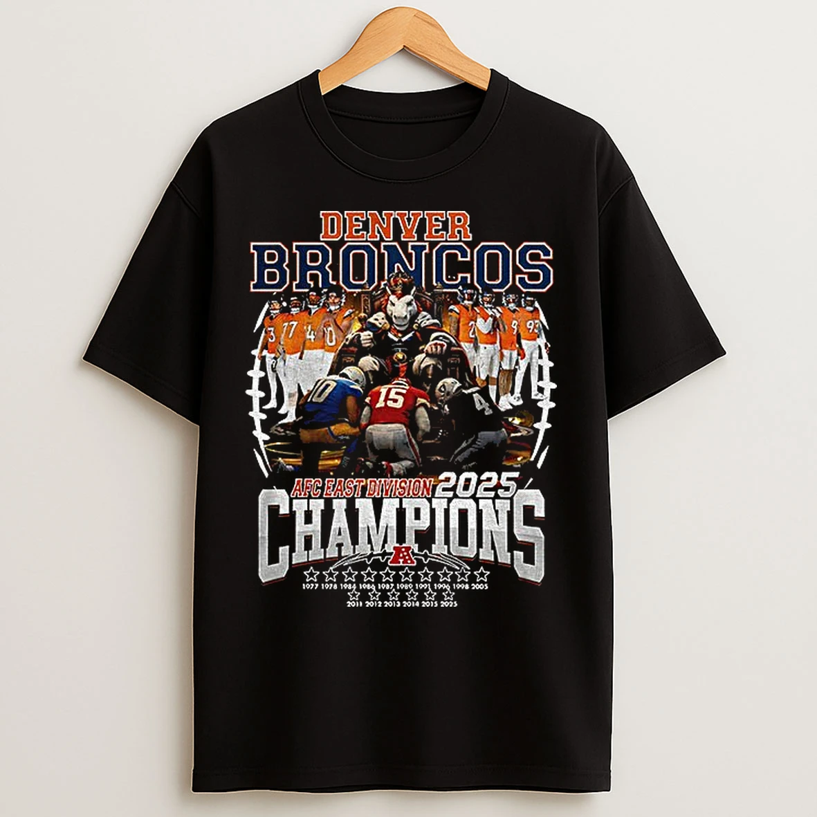 Classic Denver Broncos Football Nfl 2025 Afc East Division Champions T Shirts