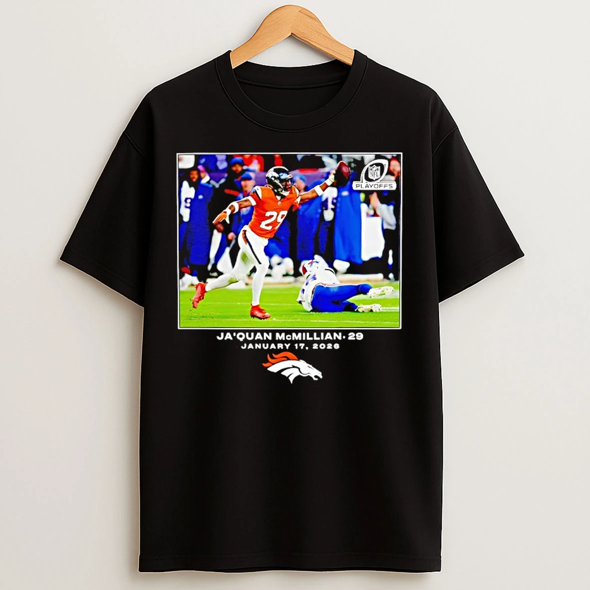 Classic Denver Broncos Jaquan Mcmillian Nfl Flash Features T Shirts