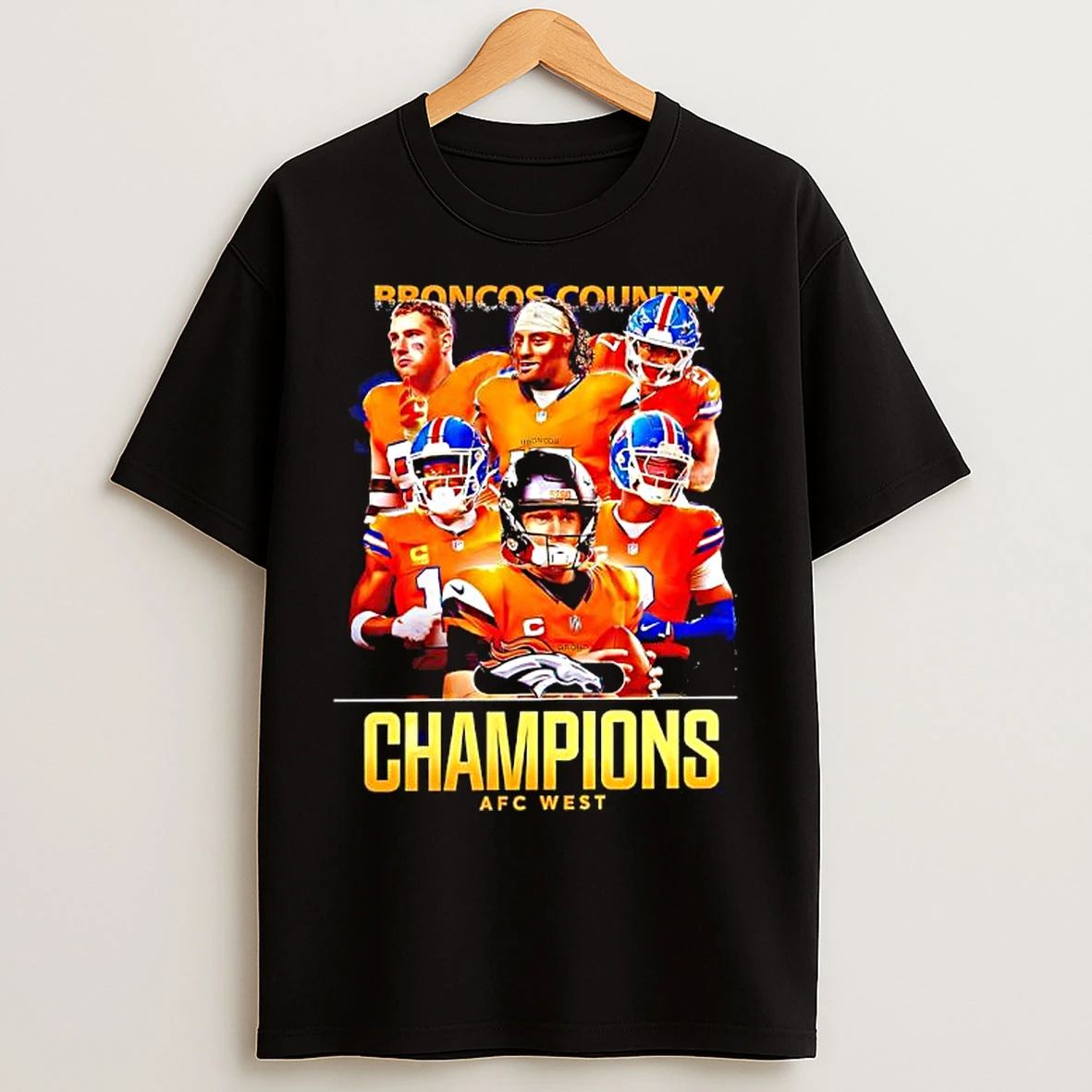 Classic Denver Broncos Country Champions Afc West Graphic T Shirts