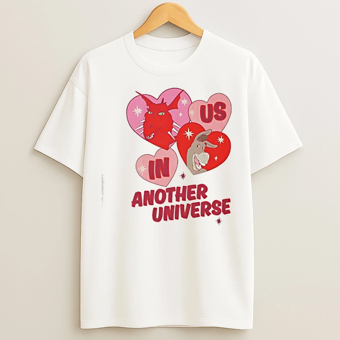 Classic Donkey And Shrek Us In Another Universe Graphic T Shirts
