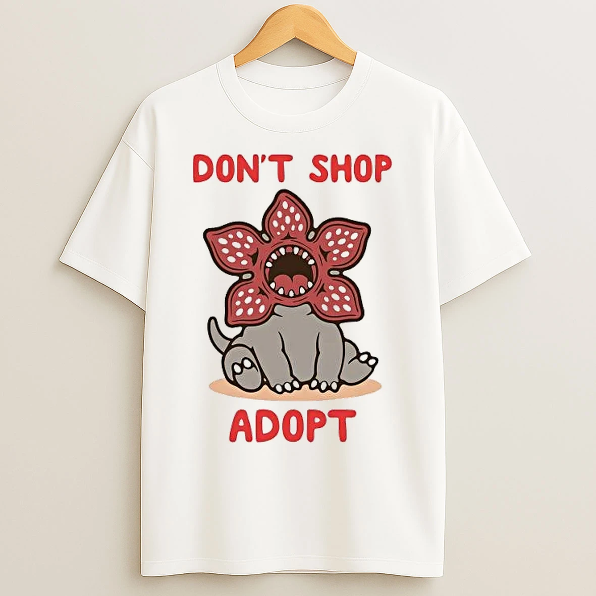 Classic Dont Shop Adopt Demogorgon Stranger Things T Shirts