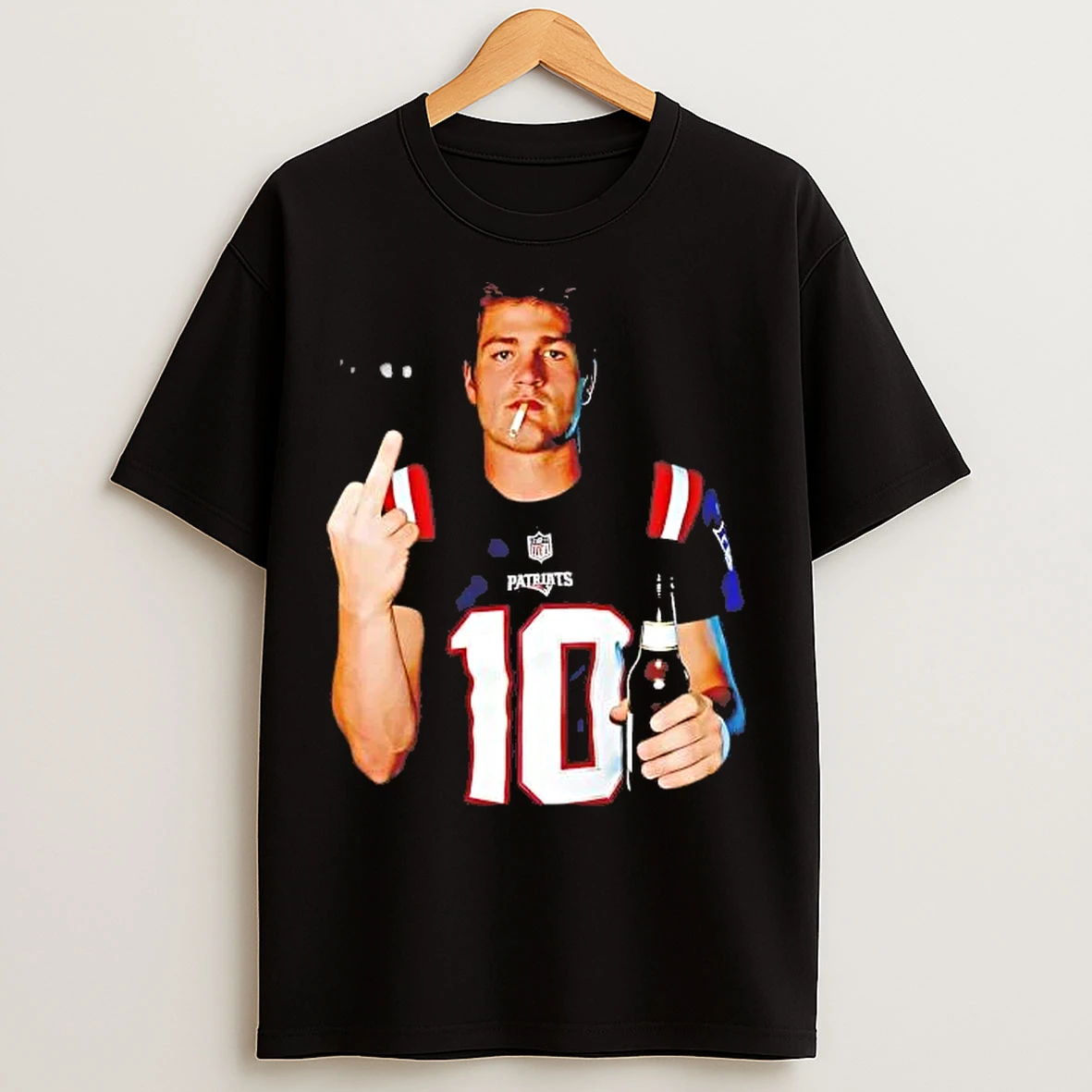 Classic Drake Maye Middle Finger Smoking T Shirts