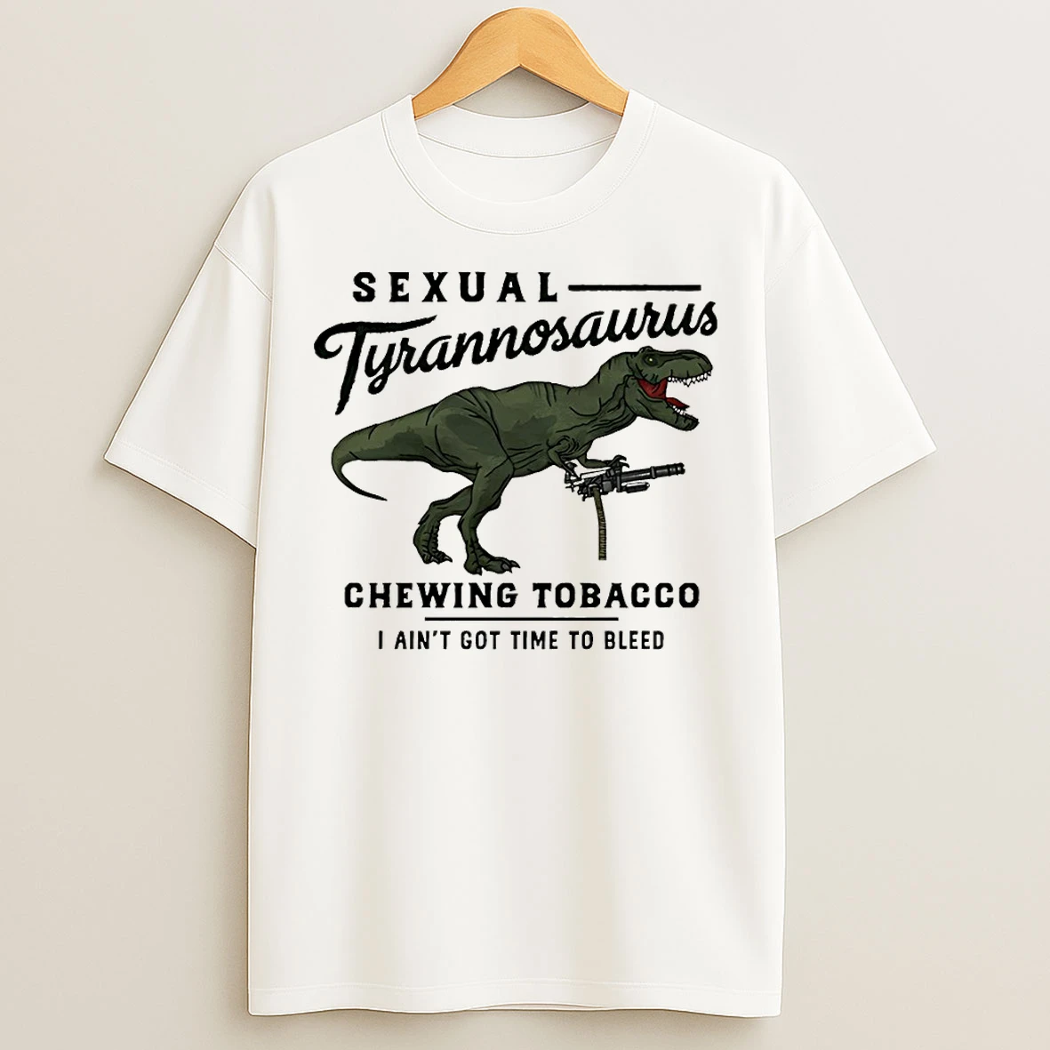 Classic Drew Timme Wearing Sexual Tyrannosaurus Chewing Tobacco T Shirts