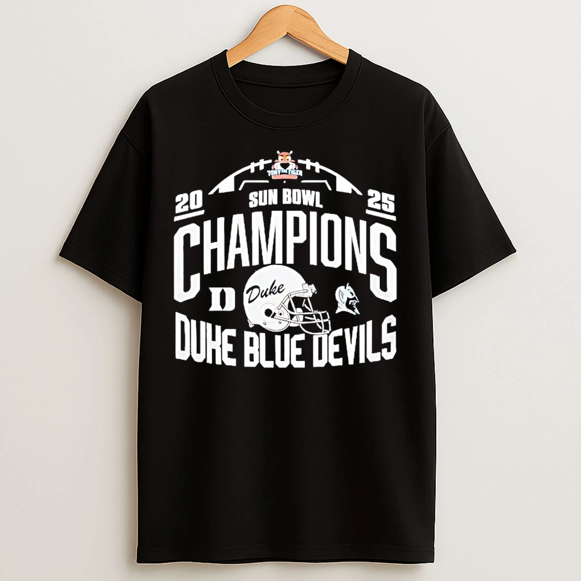 Classic Duke Blue Devils 2025 Sun Bowl Champions Helmet T Shirts
