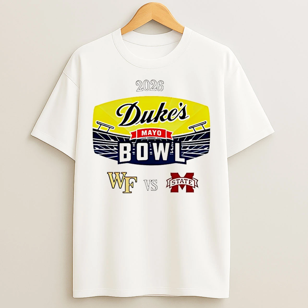 Classic Dukes Mayo Bowl 2026 Wake Forest Vs Mississippi State T Shirts