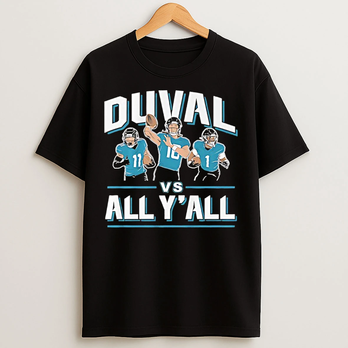Classic Duval Vs All Yall Trevor Lawrence Travis Etienne And Parker Washington T Shirts