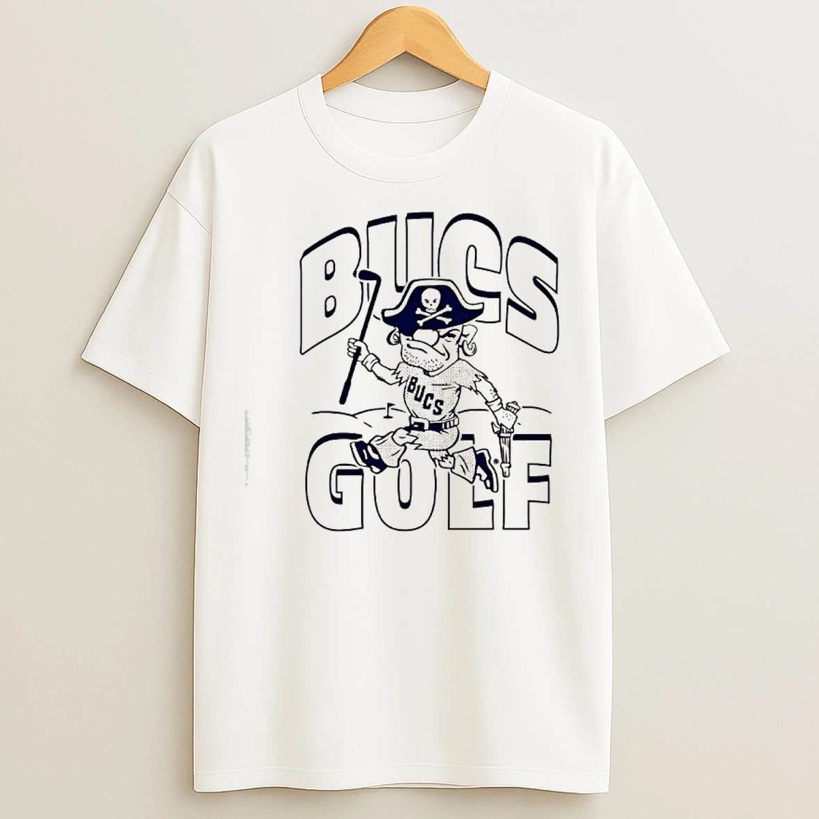 Classic Etsu Buccaneers Golf Mascot Logo T Shirts