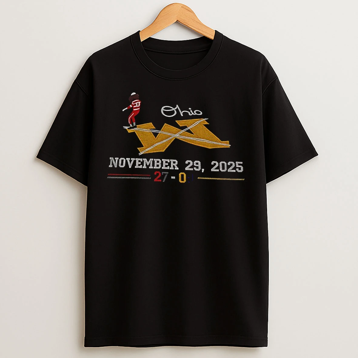 Classic Embroidered Brutus Ohio State Snow Fan Football Erase The M November 29 2025 27 09 T Shirts