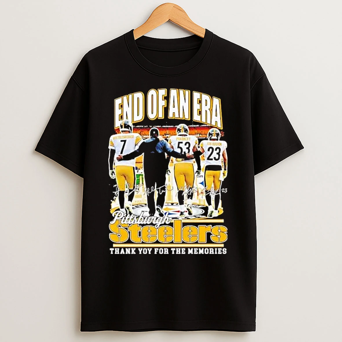 Classic End Of An Era Mike Tomlin Pittsburgh Steelers Thank You For The Memories T Shirts