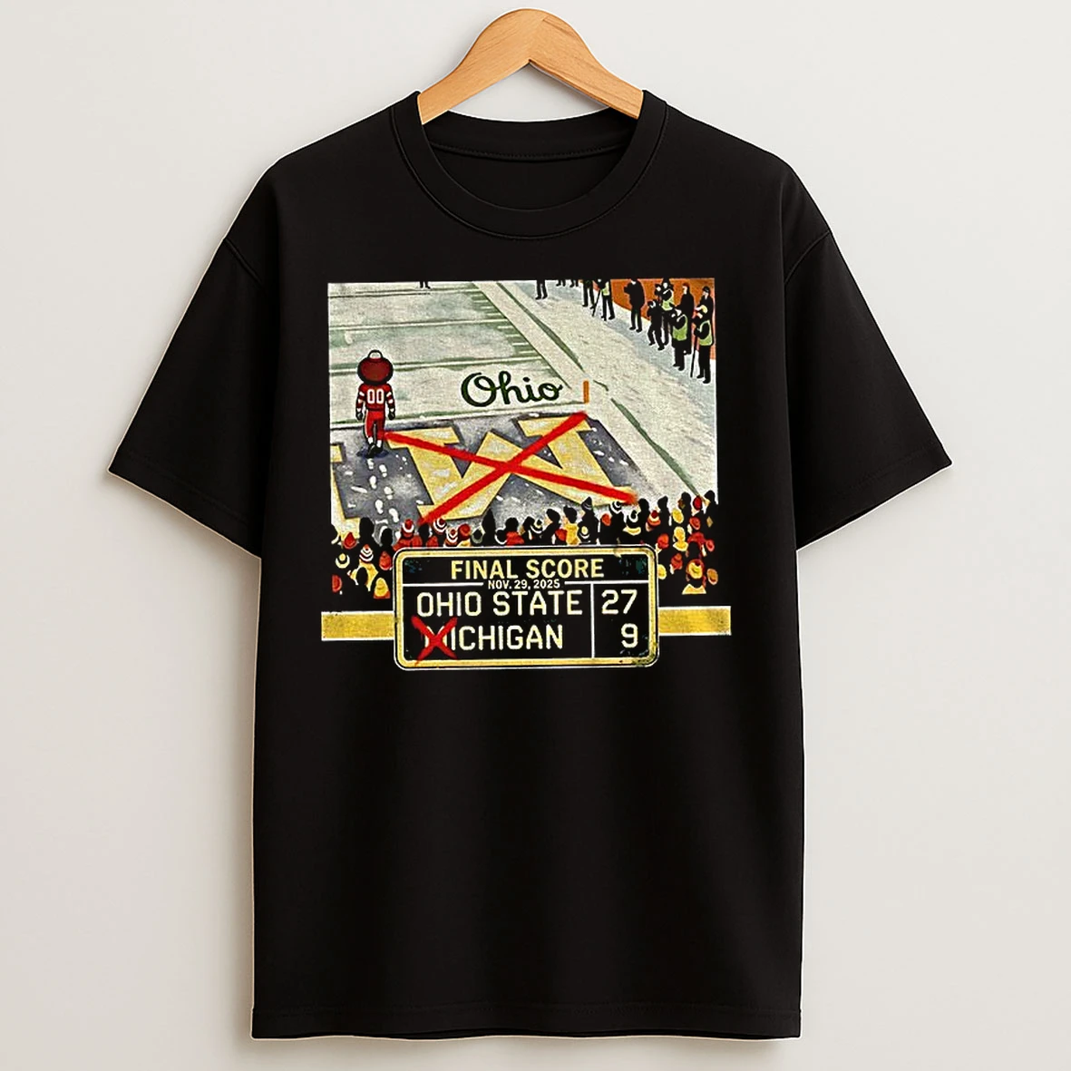 Classic Erase The M Ohio State Rivalry 2025 Ohio State Buckeyes Crossing Out The M T Shirts