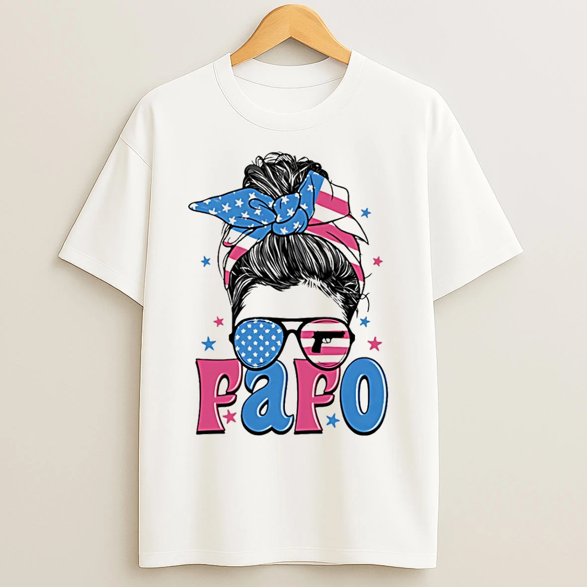 Classic Fafo Messy Bun Girl 2026 T Shirts