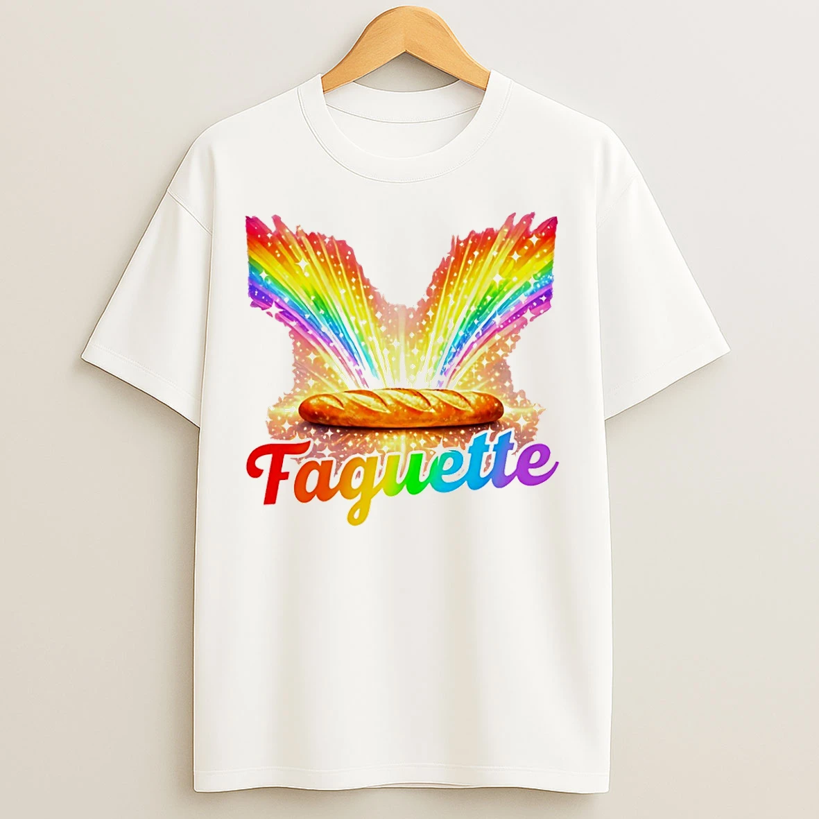 Classic Faguette Bread Rainbow T Shirts