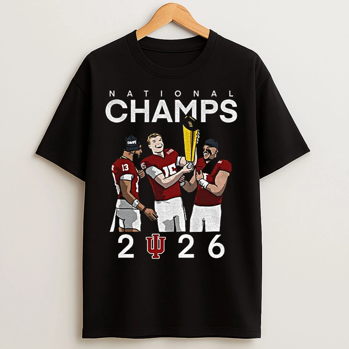 Classic Fernando Mendoza Cartoon Indiana Hoosiers National Champs Football Game Day 2026 T Shirts