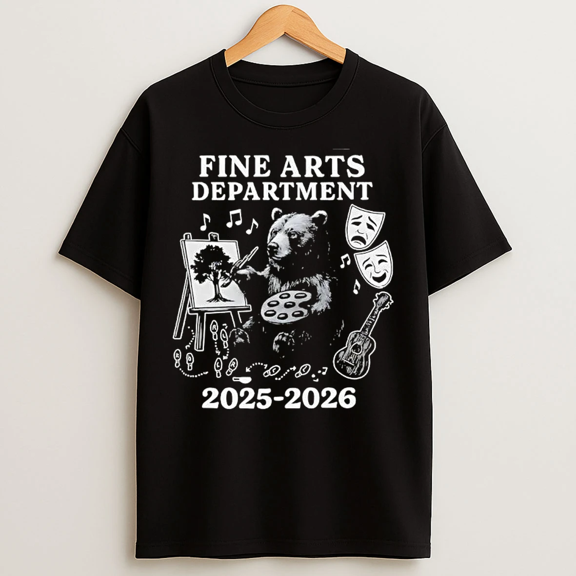 Classic Fine Arts Department Bear Painting A Tree 2025 2026 T Shirts