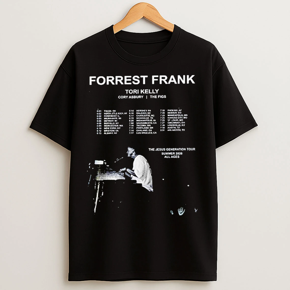 Classic Forrest Frank Jesus Generation Tour 2026 T Shirts