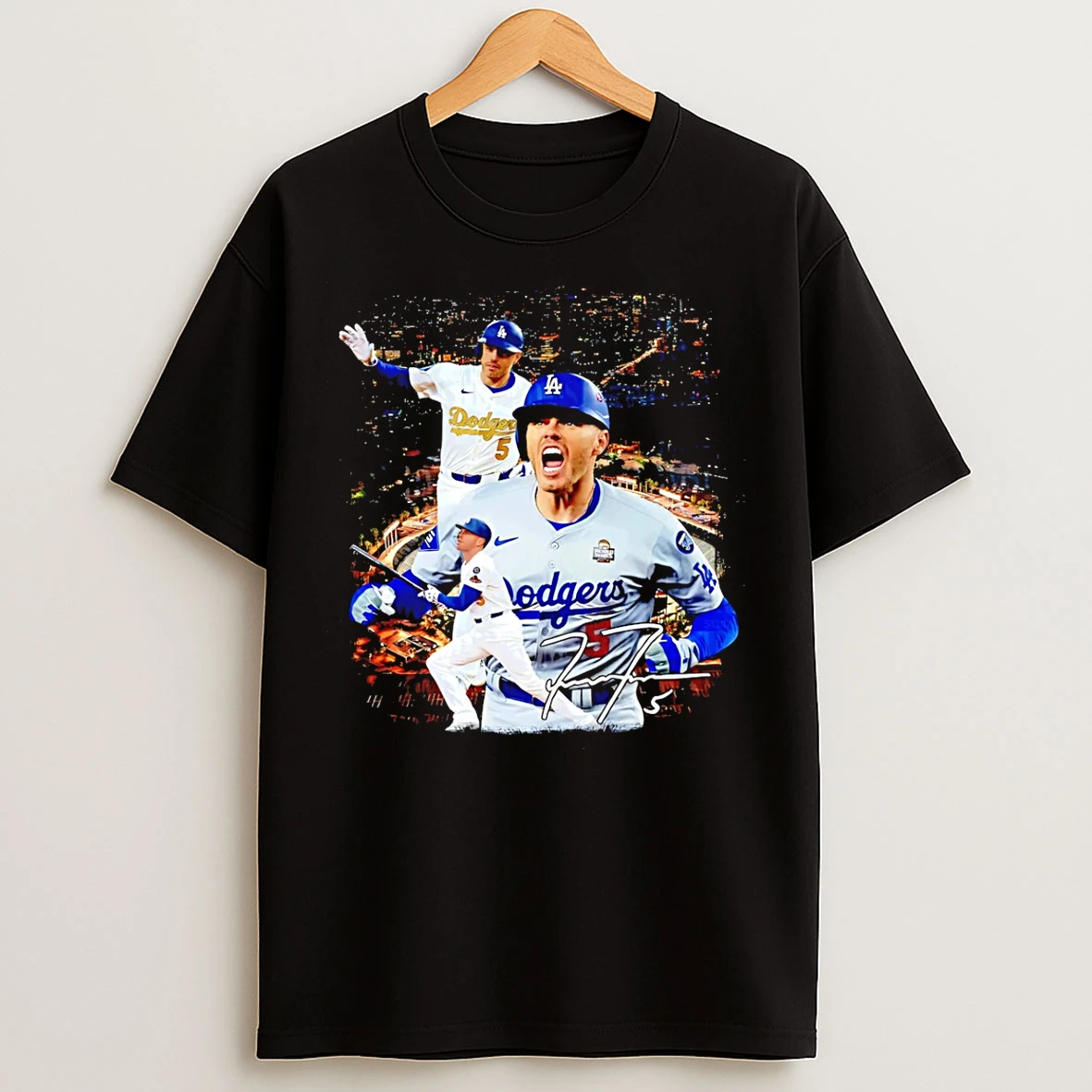 Classic Freddie Freeman Los Angeles Dodgers Signature Player Collage 2026 T Shirts