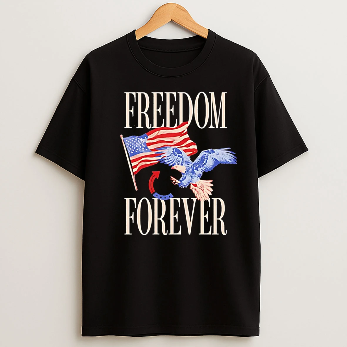Classic Freedom Forever Eagle Usa Flag T Shirts