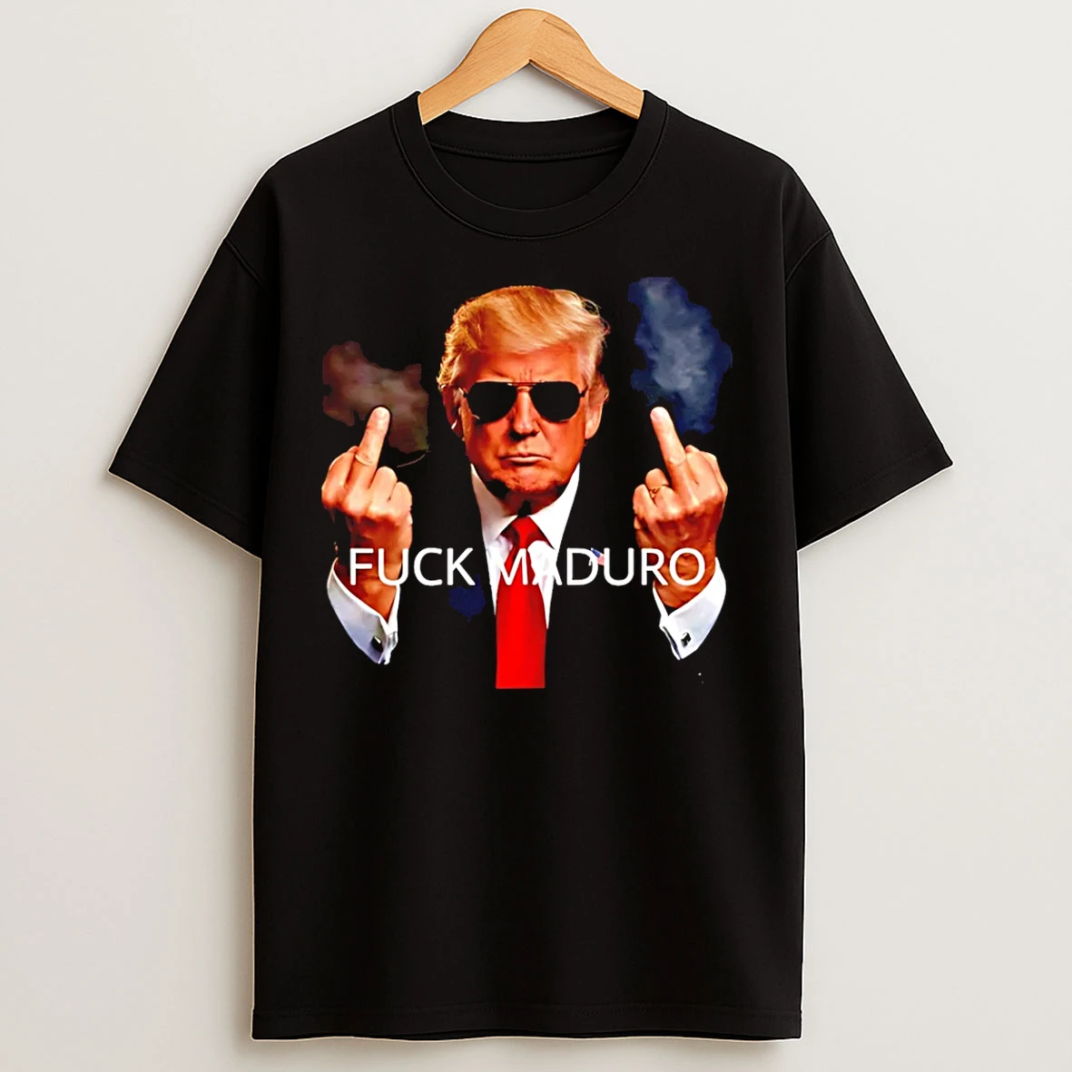 Classic Fuck Nicolas Maduro Moros Donald Trump Middle Finger T Shirts