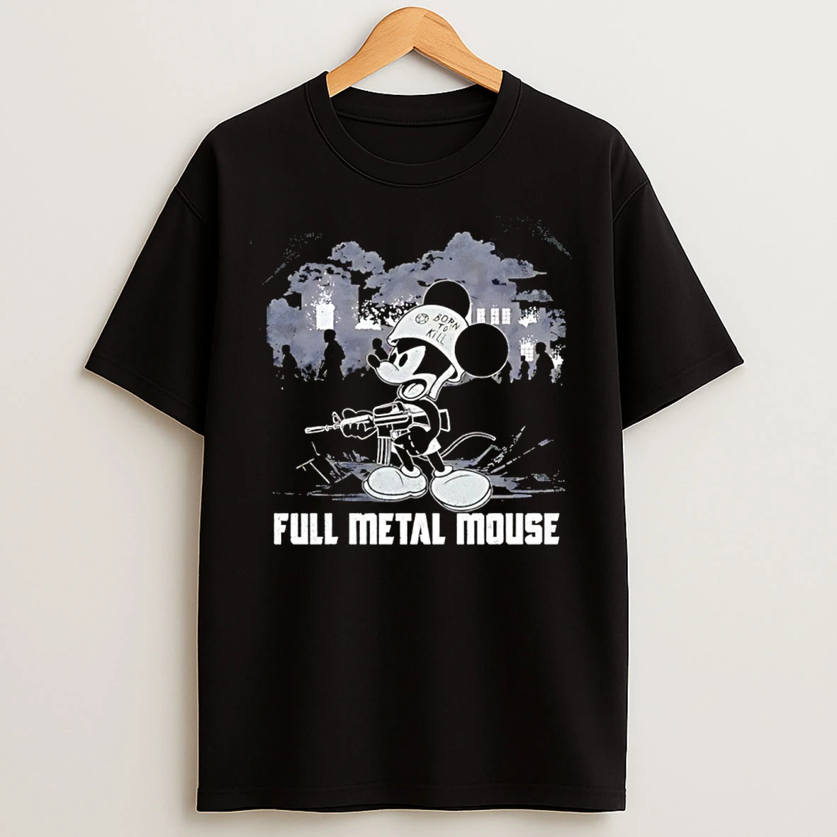 Classic Full Metal Mouse With Gun T Shirts