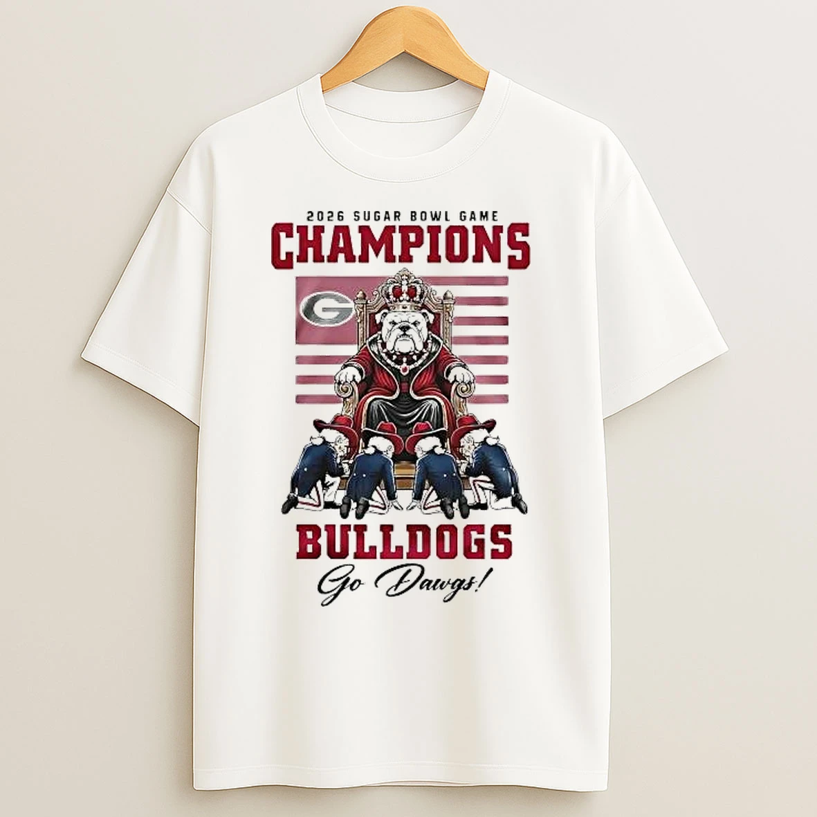 Classic Georgia Bulldogs 2026 Sugar Bowl Champions Go Dawgs Mascot King T Shirts