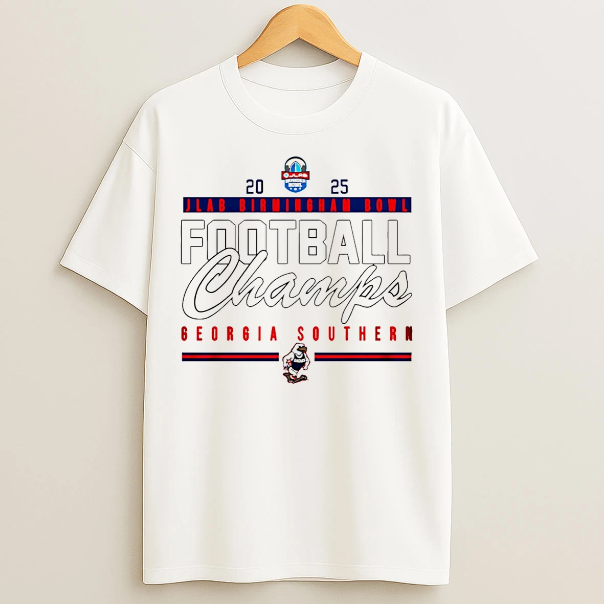 Classic Georgia Southern Eagles Jlab Birmingham Bowl 2025 Champions Classic T Shirts
