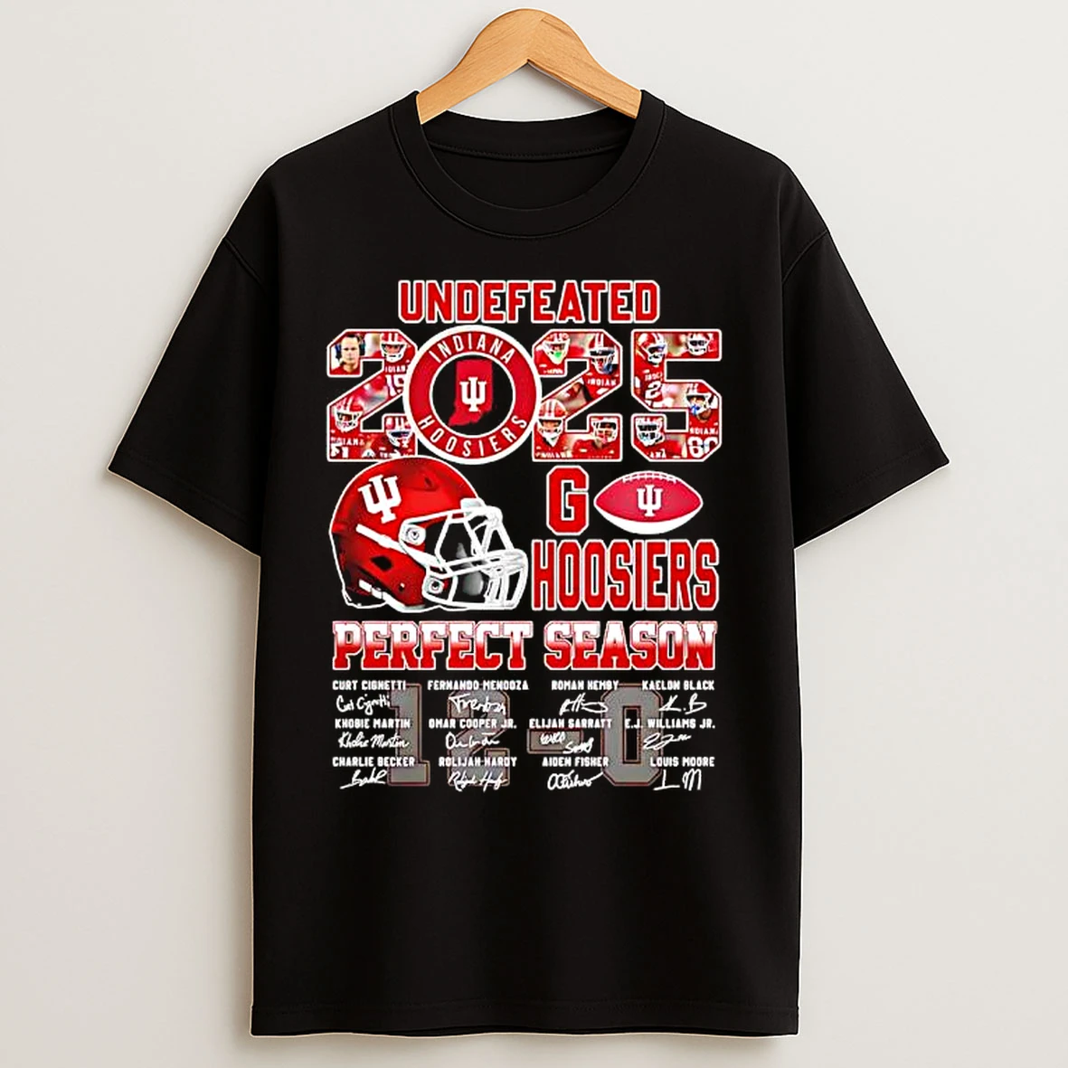 Classic Go Hoosiers Indiana Undefeated 2025 Football Perfect Season T Shirts