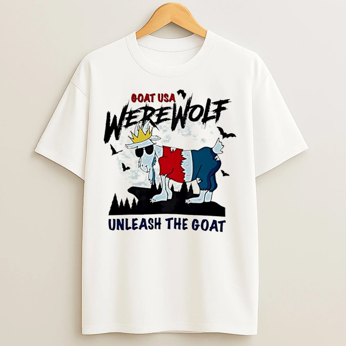 Classic Goat Usa Werewolf Unleash The Goat T Shirts