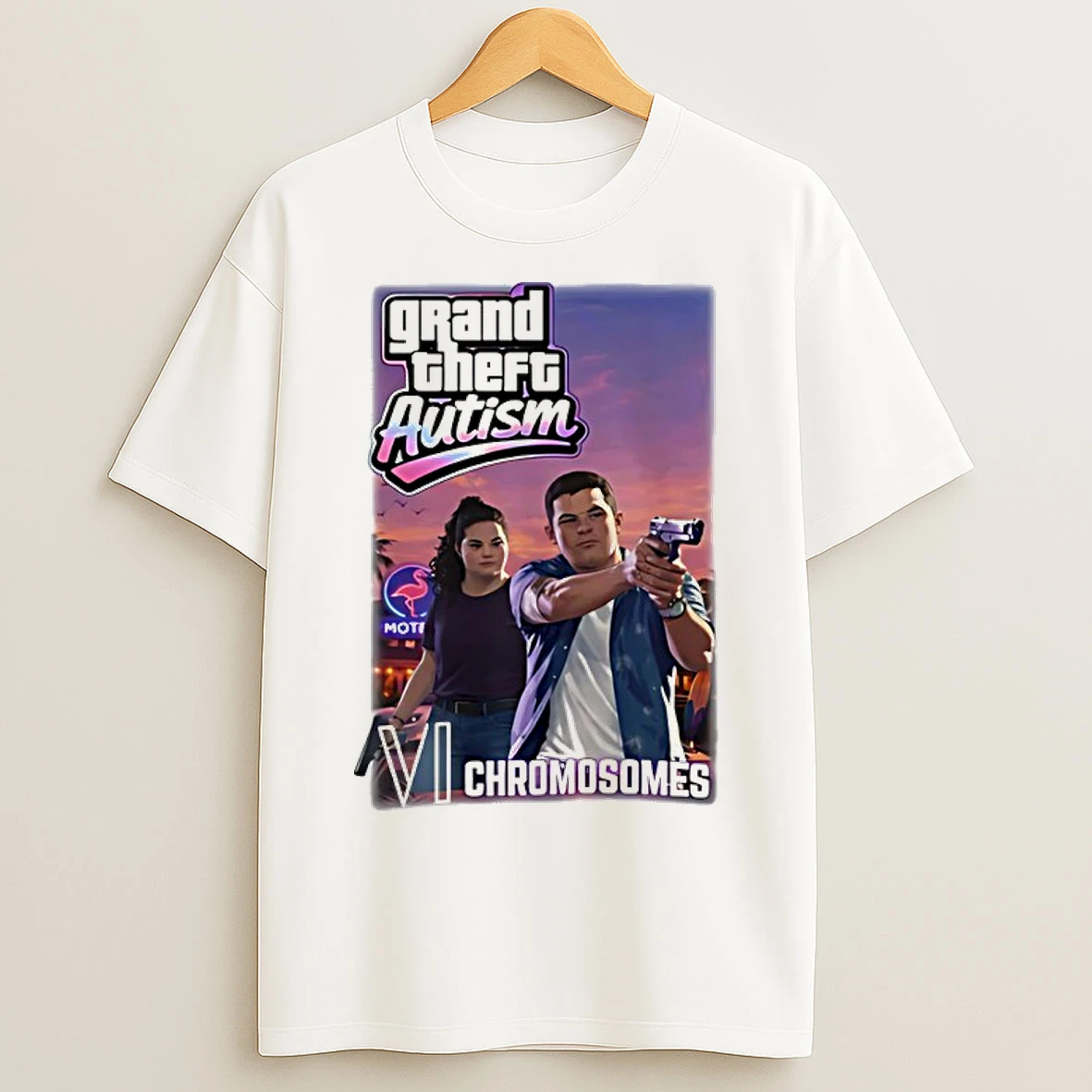 Classic Grand Theft Autism Vi Chromosomes Down Syndrome T Shirts