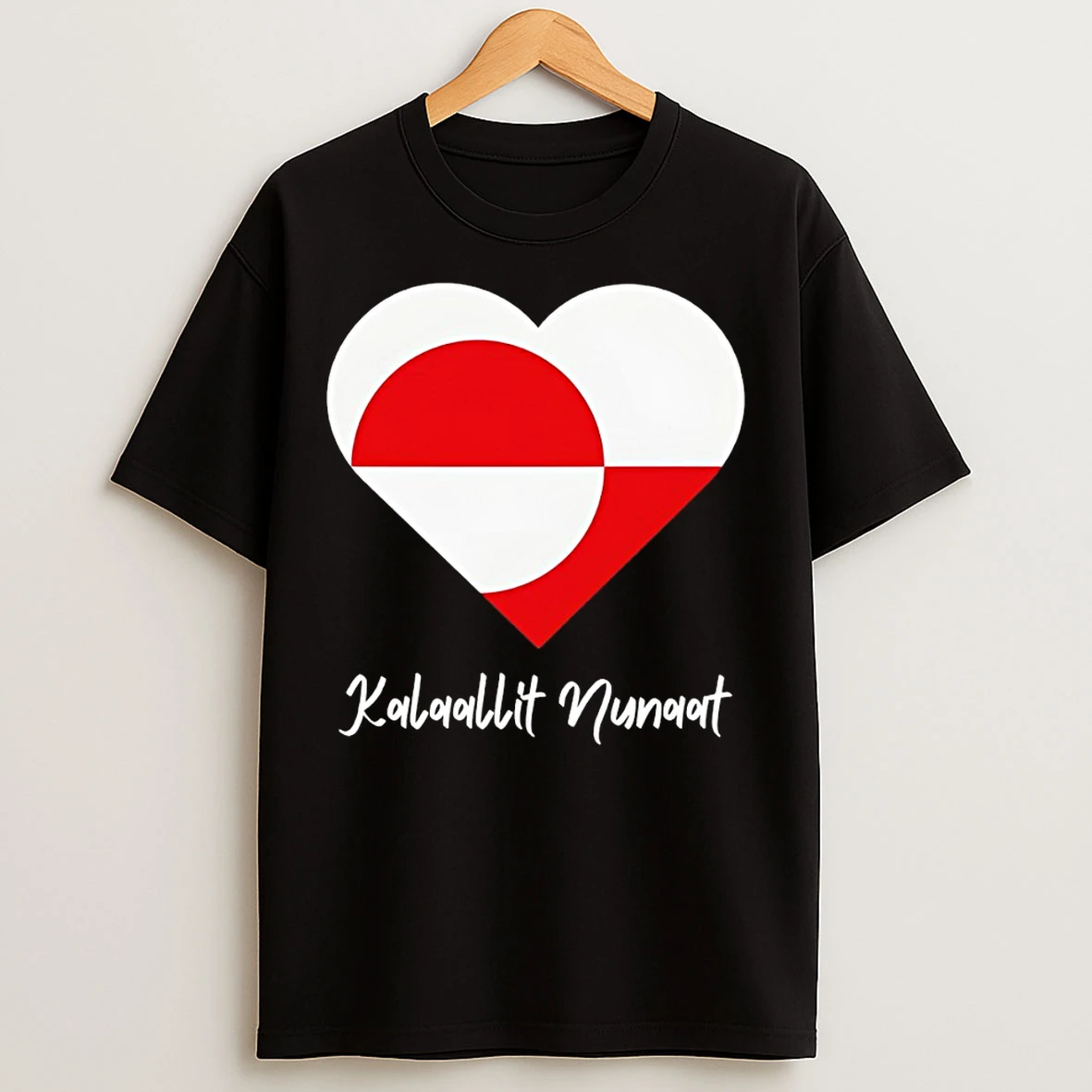 Classic Greenland Flag Heart Kalaallit Nunaat Pride T Shirts