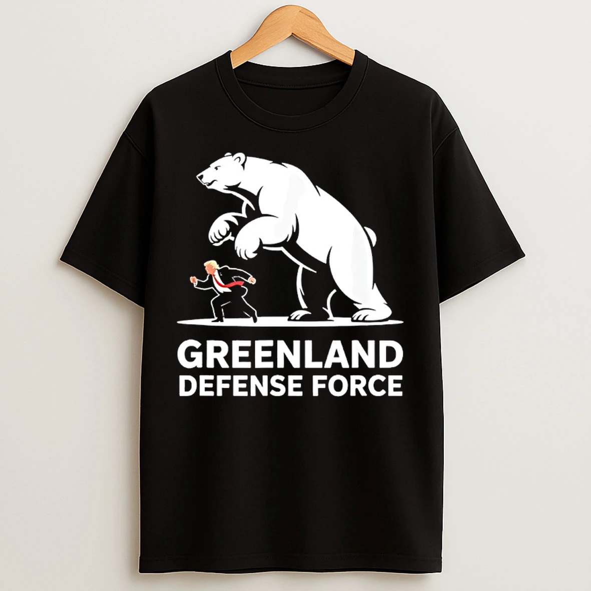 Classic Greenland Trump Defense Polar Bear Political Graphic T Shirts