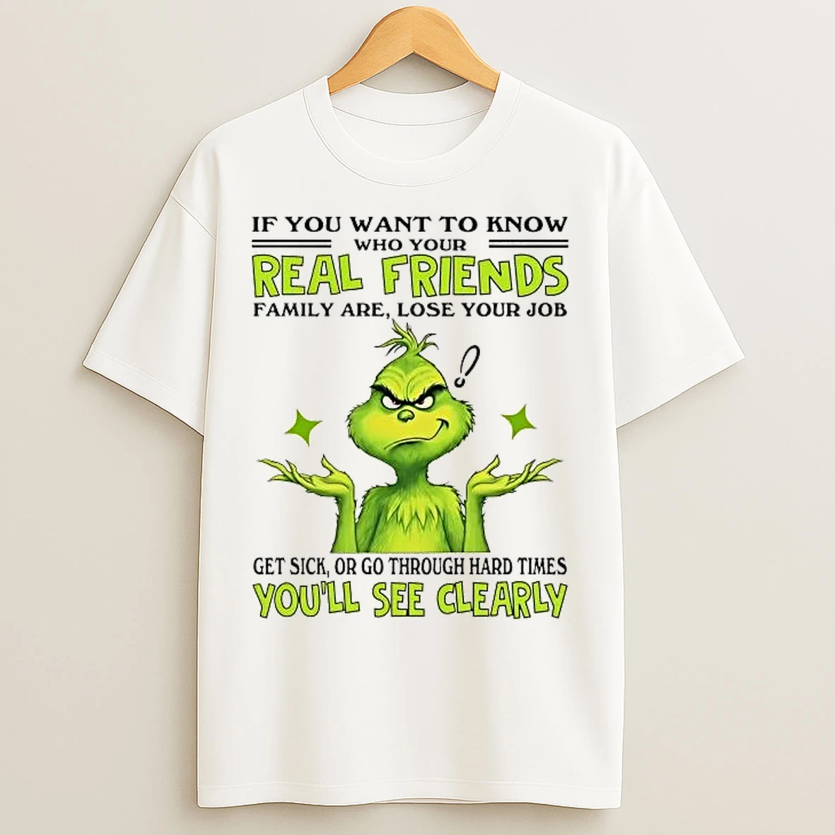 Classic Grinch If You Want To Know Who Your Real Friends Family Are T Shirts
