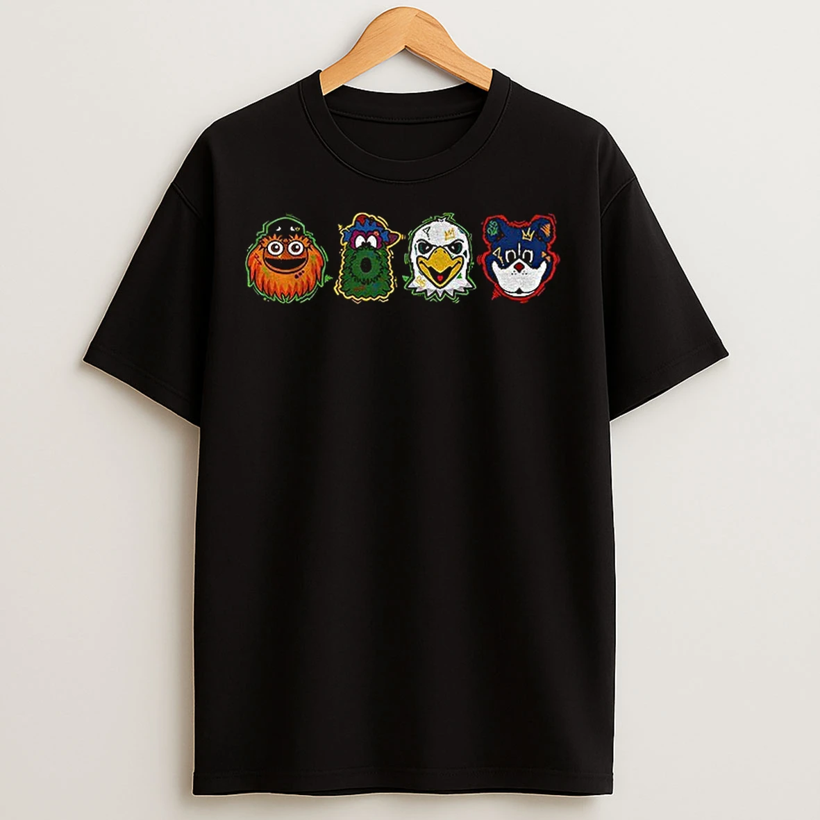 Classic Gritty Phanatic Swoop Franklin The Dog Philadelphia Mascot Flyers Phillies Eagles 76ers T Shirts